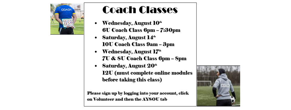 NEW!! COACH CLASSES COMING UP!!
