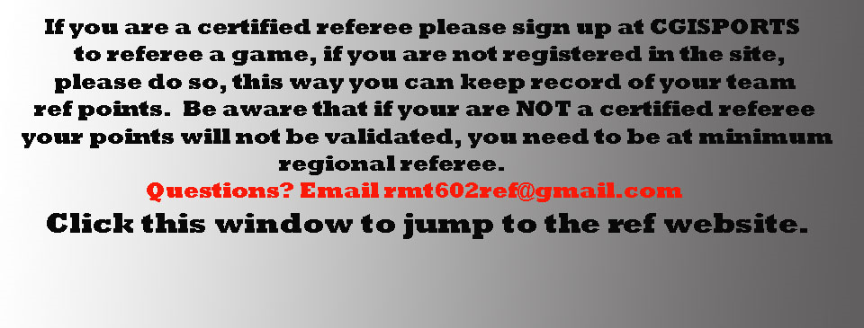 Referee sign ups @ CGIsports!