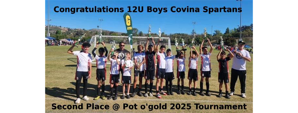 Congratulations 12U Boys Spartans!