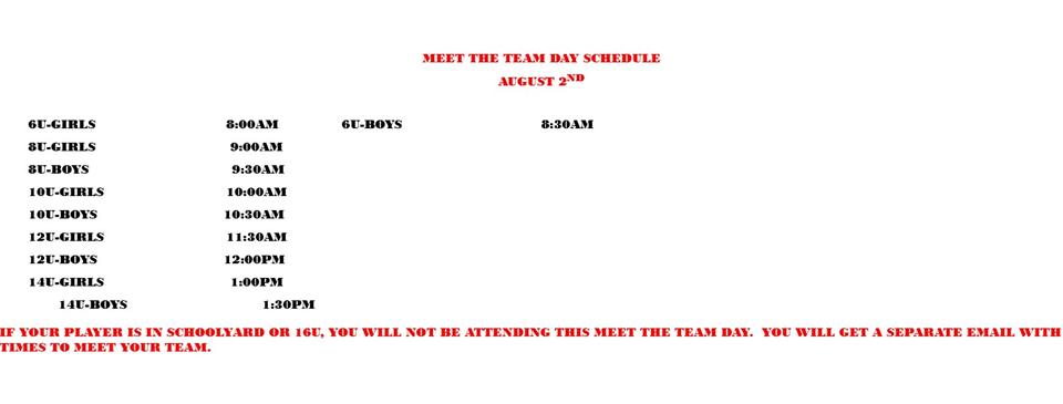 MEET THE TEAM DAY!